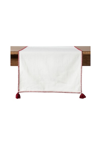 Oradea Püsküllü Runner Bordo 45x145 Cm Çok Renkli