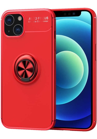 Apple Uyumlu iPhone 13 Mini Uyumlu Zore Ravel Silikon Kılıf-kırmızı Kirmizi -