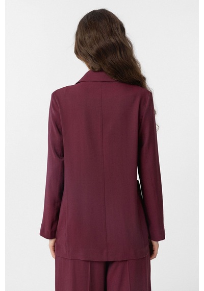 Antioch Kruvaze Kadın Blazer Ceket Bordo