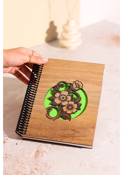 Doğal Ahşap Kapaklı Çizgisiz Defter Şık Ve Dayanıklı Tasarım 11