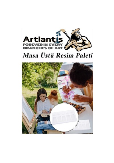 Artlantis Masa Üstü 10 Hazneli Boya Paleti 11 x 19 CM