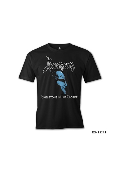 Venom Skeletons İn The Closet Baskılı Siyah Erkek Tshirt 001