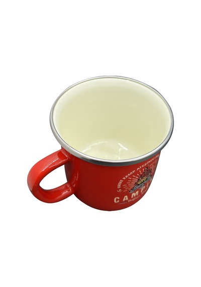 Orcamp Retro Emaye Kupa Bardak Adventure Kırmızı Out-1900