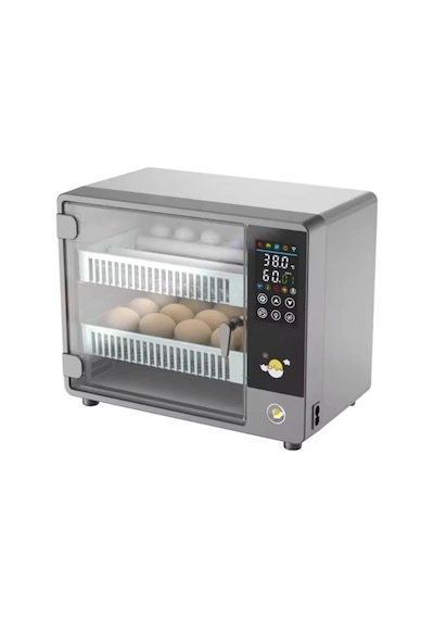 Küçük 24 Tavuk Yumurtası Kapasiteli Tam Otomatik Hobi Kabin Tip Kuluçka Makinesi