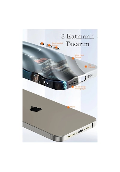 Apple iPhone Uyumlu 14 Pro Kılıf Crew Desenli Kapak - Çiçek Beyaz