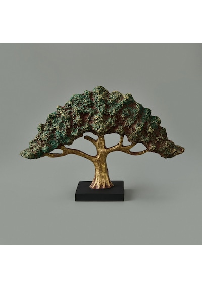 Deco Bonsai Dekor - Yeşil / Kahverengi - 22 Cm