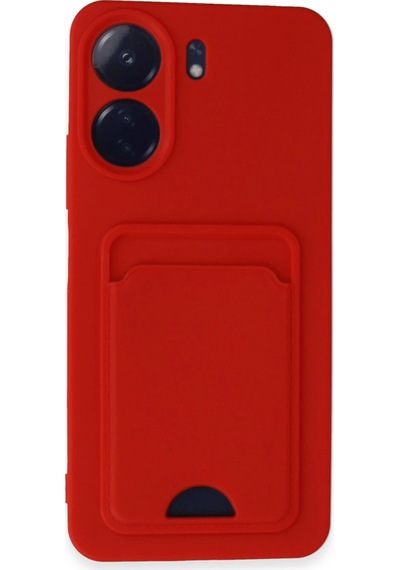 Uryport Xiaomi Redmi 13c Kılıf Kelvin Kartvizitli Silikon - Kırmızı