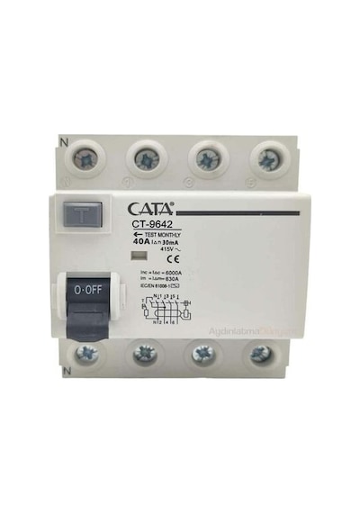 Cata Ct-9642 40 Amper Kaçak Akım Koruma Rölesi Trifaze/4p 30ma
