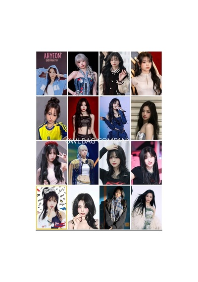 Owl Bag Babymonster - Ahyeon Desenli Tasarım 16 'lı Fotokart Seti