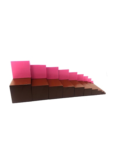 Montessori Pembe Kule - Kahverengi Merdiven
