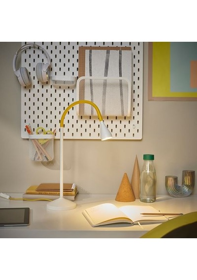 Ikea Nävlınge Çalışma Lambası, Sarı-beyaz, 52 Cm