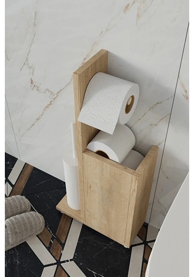Kiraz %100 Mdf Tuvalet Kağıtlığı Lefkas Meşe