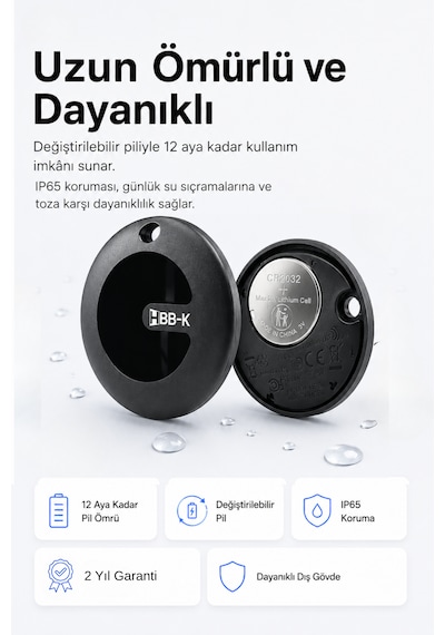 Hi Tag Akıllı Takip Cihazı Android ve İOS Uyumlu (2'li Paket)