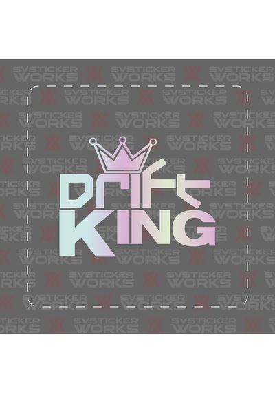 Drift King Jdm Sticker Araba Laptop Motosiklet Sticker Yapışkanlı Folyo Hologram