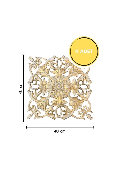 Diecor Dekoratif Polimer Patina, Mobilya, Duvar Ve Tavan Motifi Beyaz 40x40 40 X 40 Model:xa114