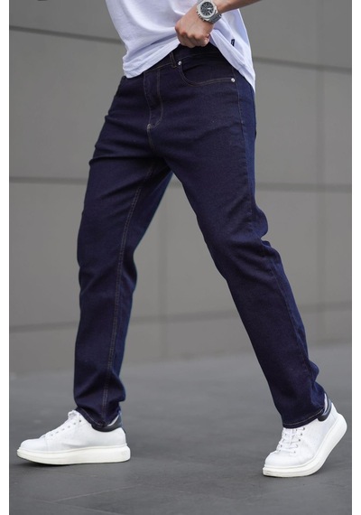 Madmext Koyu Mavi Straight Fit Erkek Kot Pantolon Jeans 6856-koyu Mavi Koyu Mavi