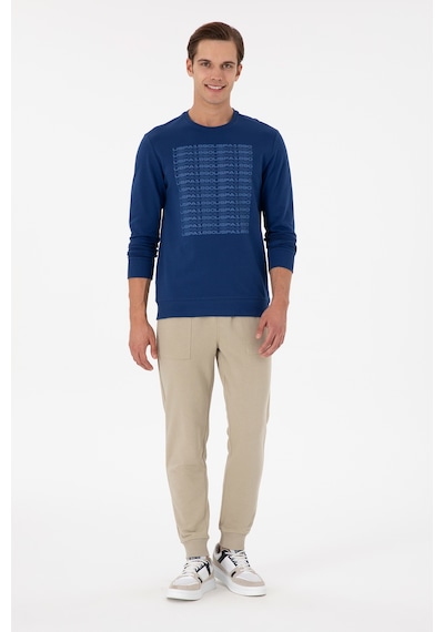 U.S. Polo Assn. Erkek Regular Fit Bisiklet Yaka İndigo Sweatshirt 50293461-VR028 U.S. Polo Assn. Erkek Regular Fit Bisiklet Yaka İndigo Sweatshirt 50293461-VR028