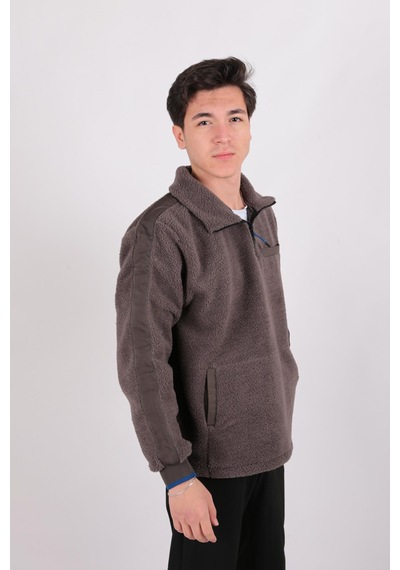 Five Pocket Ff23b6051 Erkek Peluş Mont Füme