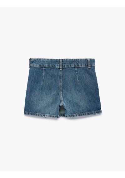 Koton Pamuklu Pileli Cepli Denim Şort Etek Orta İndigo 6skg40080ad Koton Pamuklu Pileli Cepli Denim Şort Etek Orta İndigo 6skg40080ad