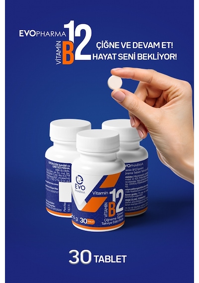 Evo Pharma Vitamin B12 İçeren Takviye Edici Gıda 30 Tablet