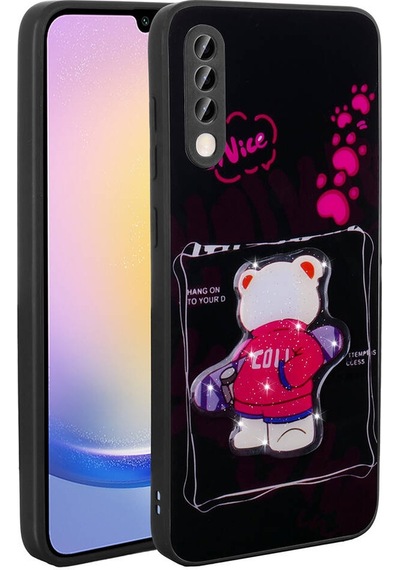 Galaxy A70 Uyumlu Kılıf Parlayan Kabartmalı İkonik Figürlü Amas Silikon Kılıf