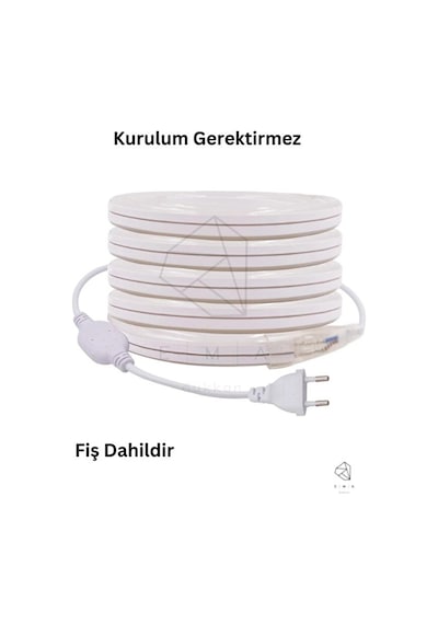 Kcl060 25 Metre Cob Şerit Neon 800 Lümen Led 220v Günışığı Ip65 Dış Mekan Uyumlu Beyaz