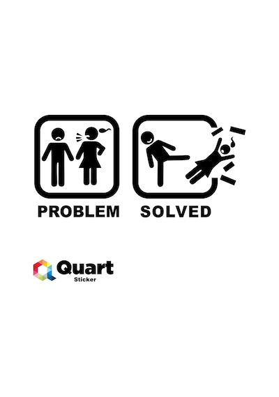 Problem Çözüldü Problem Solved Oto Sticker Araba Sticker (421368742)