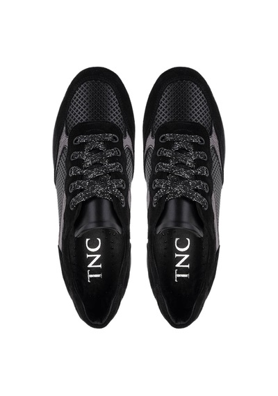 Tamer Tanca Kadın Hakiki Deri Siyah Süet Sneakers & Spor Ayakkabı 775 383 Bn Ayk Y25 Syh Suet/dr Siyah-süet