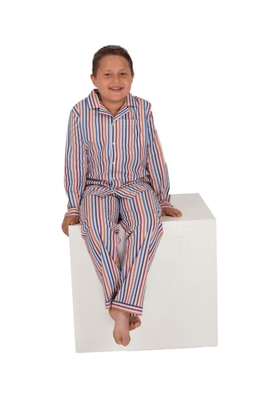 The Nuba The Don Çok Renkli Çizgili Erkek Çocuk Pijama Takımı (9-14 Yaş)