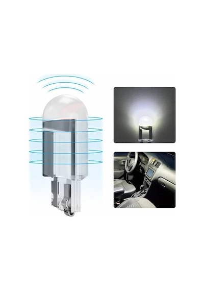 Nesil T10 Led Ampül Dipsiz Beyaz Led Park Ledi 12V 5W 2 Adet