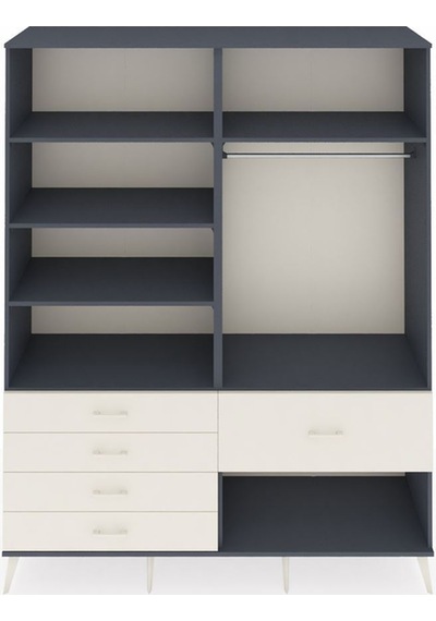 Hyperion Gardrop 6 Raflı 5 Çekmeceli Tek Askılı 176x44x221 Antrasit-antrasit/aytaşı Antrasit/aytaşı Hyperion Gardrop 6 Raflı 5 Çekmeceli Tek Askılı 176x44x221 Antrasit-antrasit/aytaşı Antrasit/aytaşı