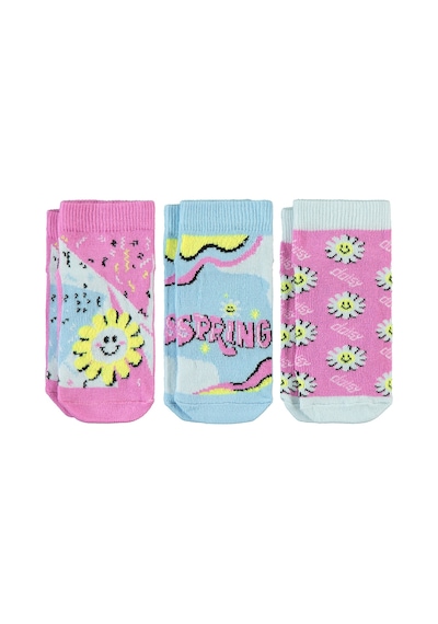 Civil Girls Kız Çocuk 3'lü Patik Çorap Set 2-12 Yaş Mavi D4e07501824s1