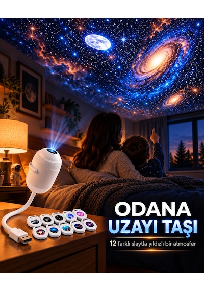 Yıldızlı Gökyüzü Projeksiyonlu Gece Lambası Kapsül Tasarım Dokunmatik Tuşlu Dekoratif Led Yıldız Projektör Çocuk Odası Yatak Odası Beyaz Yıldızlı Gökyüzü Projeksiyonlu Gece Lambası Kapsül Tasarım Dokunmatik Tuşlu Dekoratif Led Yıldız Projektör Çocuk Odası Yatak Odası Beyaz