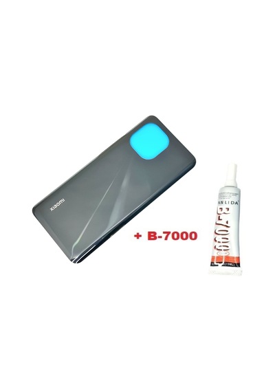 Tkgz Xiaomi Mi 11 Arka Kapak Batarya Pil Kapağı Cam+b-7000 Siyah