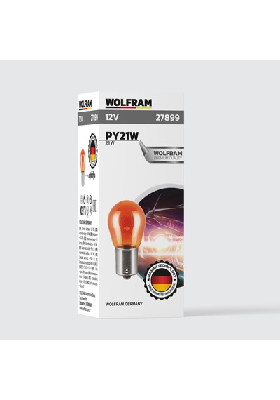 Pr21w Ampul 93 Düz Tırnak Sarı 12v 21w 10 Adet - Wolfram 27899
