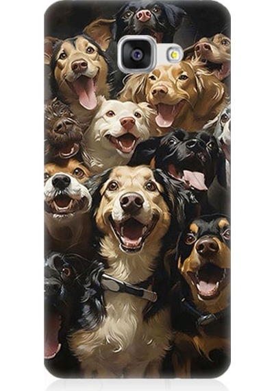Samsung Galaxy A5 2016 Uyumlu Köpek Ailesi Desenli Silikon Kılıf