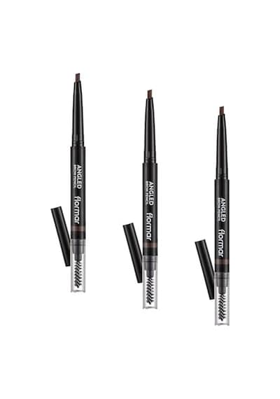 Angled Brow Fırça Başlıklı & Asansörlü Ucu Açılı Kaş Kalemi 3 Paketi 0