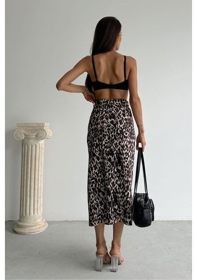 Verymoda Leopar Desenli Uzun Kalem Etek F1665