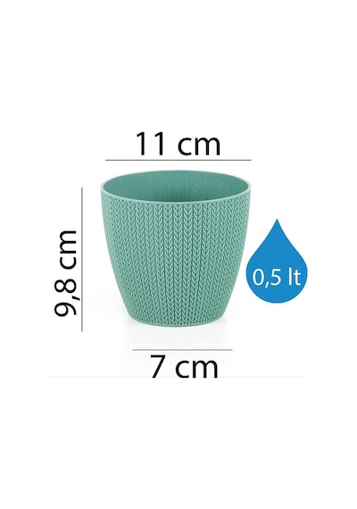 Serinova Sümela Örgü Desenli Saksı 0.50 Lt
