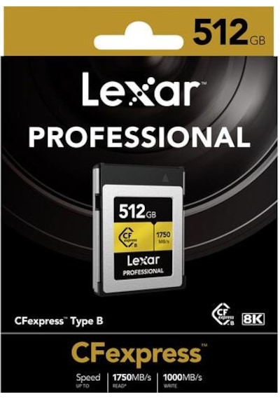 Lexar LCXEXPR512G-RNENG 512 GB Gold Serisi Cfexpress Type B Hafıza Kartı