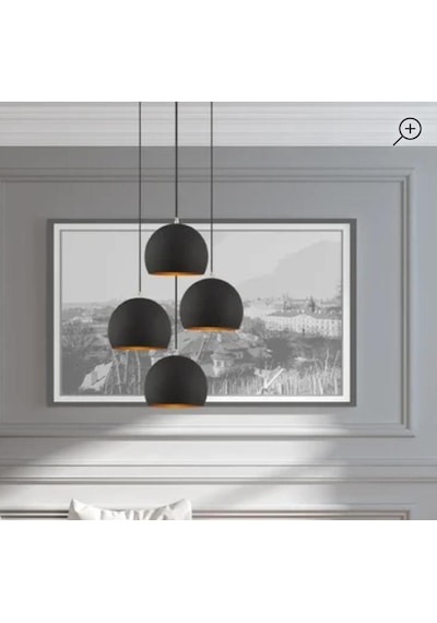 Mylights  20 Cm  Küreli Dörtlü Sarkit  Avize Metal Avize Salon Avize Galeri Boşluğu Yüksek Tavan