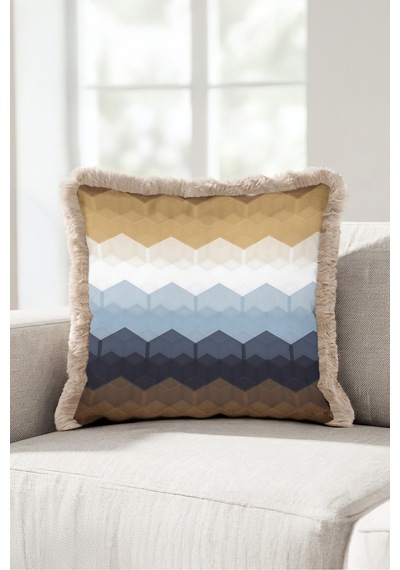 Geometrik Zigzag Motifli Saçaklı Yastık Kılıfı - Chevron Bohem Mavi Krem Püsküllü Kırlent Kılıfı Serin Atlas Opal Geometrik Zigzag Motifli Saçaklı Yastık Kılıfı - Chevron Bohem Mavi Krem Püsküllü Kırlent Kılıfı Serin Atlas Opal