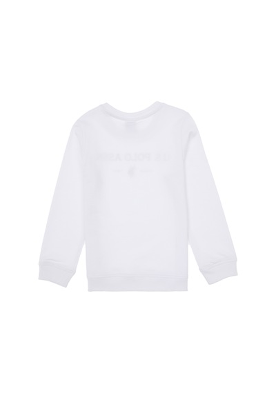 U.S. Polo Assn. Erkek Çocuk Beyaz Bisiklet Yaka Sweatshirt 50313900-VR013