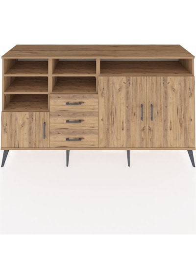 Kronos Konsol 7 Raflı 3 Çekmeceli 3 Kapaklı 176x59x99 Çam-çam Çam-çam