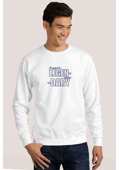 I Met Your Mother Legendary Camiseta Baskılı Beyaz Erkek Sweat (528517498)