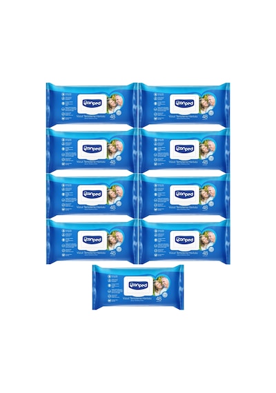 Canped Hasta Vücut Perine Temizleme Islak Mendil 48yaprak Xl 9lu 9'lu Set