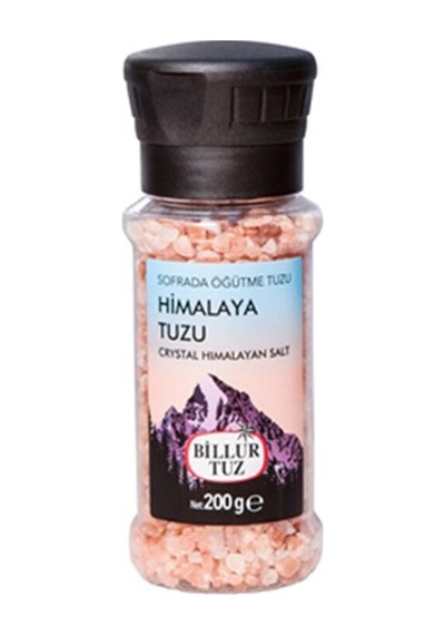 Billur Tuz Sofrada Öğütme Himalaya Tuzu 200 G - 8 Adet Tarı