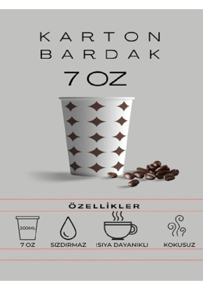 Karton Bardak 3000 Adet 7 Oz Mse Ticaret 7oz-3000li-karton Bardak 3000 Adet