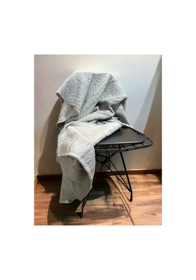 Zp Teddy İthal Kıvırcık 100x150cm, Yüksek Gramaj, Peluş Kumaş, Tekstil Gri Gri