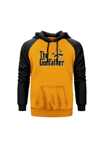 The Godfather Black Text Sarı Renk Reglan Kol Sweatshirt Sarı